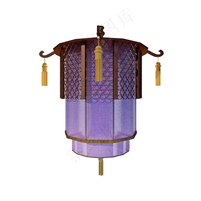 中式花灯png图(2000X2000(DPI:300))psd模版下载