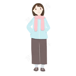 小清新森女系冬季冬天大雪冬至手