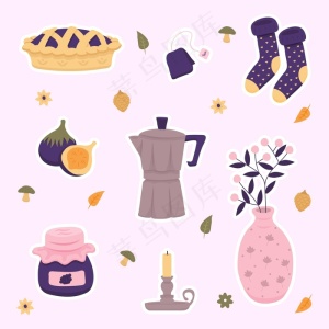 手绘物品和服装湿贴
