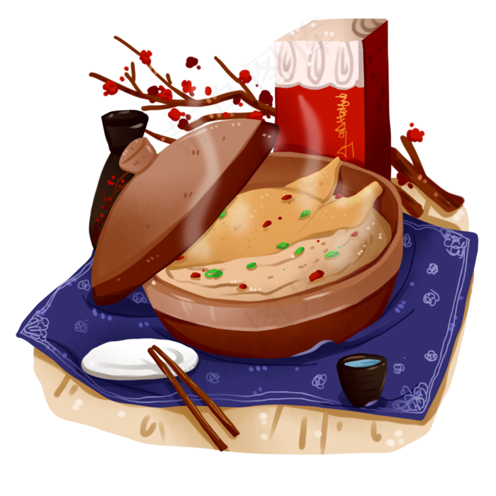 二十四节气之大寒鸡汤美食免抠元