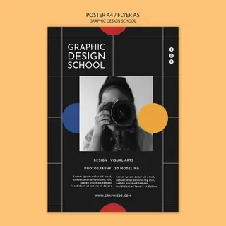 平面设计学校海报模板