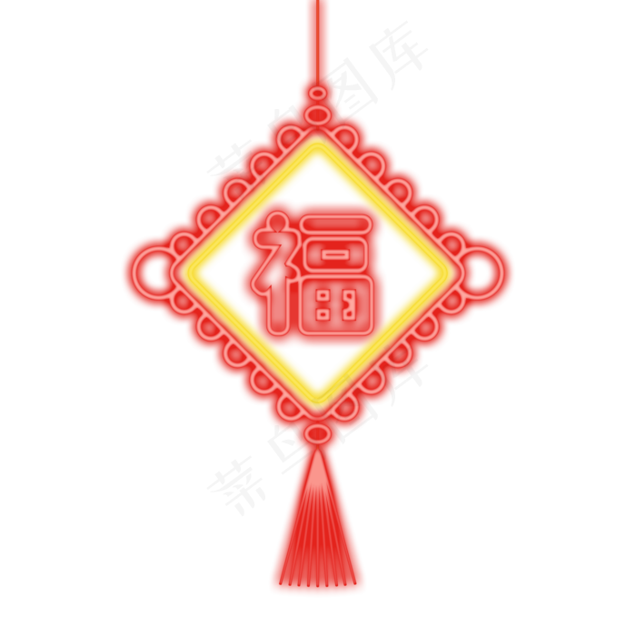 新年牛年春节霓虹灯(2000X2000(DPI:300))psd模版下载