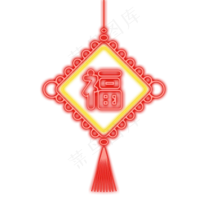 新年牛年春节霓虹灯(2000X2000(DPI:300))psd模版下载