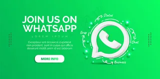 绿色背景的Whatsapp社交媒体设计