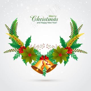 装饰圣诞花环节日贺卡背景