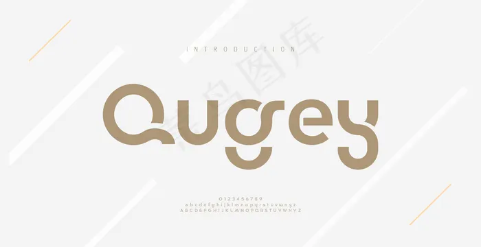 现代最小抽象字母字体。排版技术，电子，电影，数码，音乐，未来，标志创意字体。eps,ai矢量模版下载