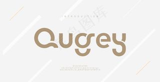 现代最小抽象字母字体。排版技术，电子，电影，数码，音乐，未来，标志创意字体。