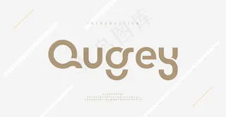 现代最小抽象字母字体。排版技术，电子，电影，数码，音乐，未来，标志创意字体。