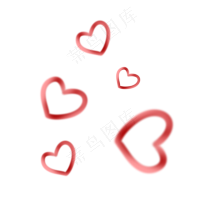 粉色浪漫情人节爱心装饰素材PNG