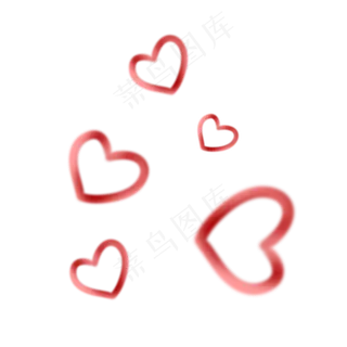 粉色浪漫情人节爱心装饰素材PNG