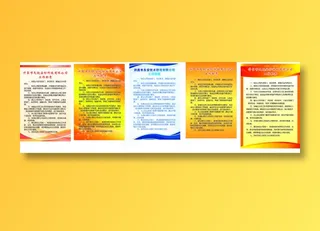 公司制度牌橙色黄色制度