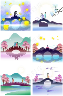 七夕情侣古桥约会合集