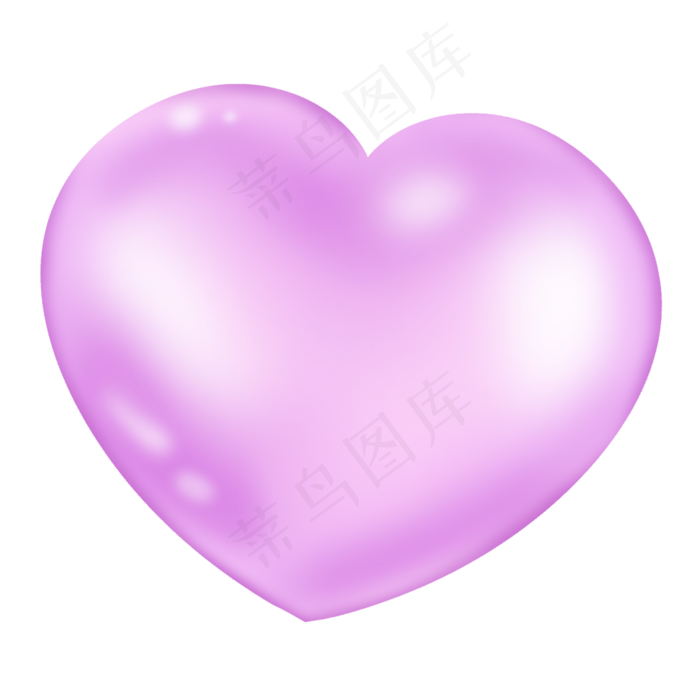 紫色唯美七夕水晶爱心
