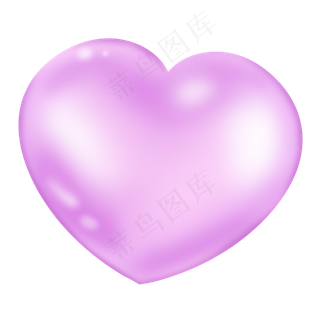 紫色唯美七夕水晶爱心