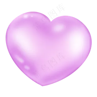 紫色唯美七夕水晶爱心