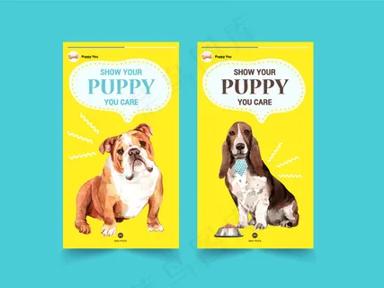 Instagram狗狗故事模板