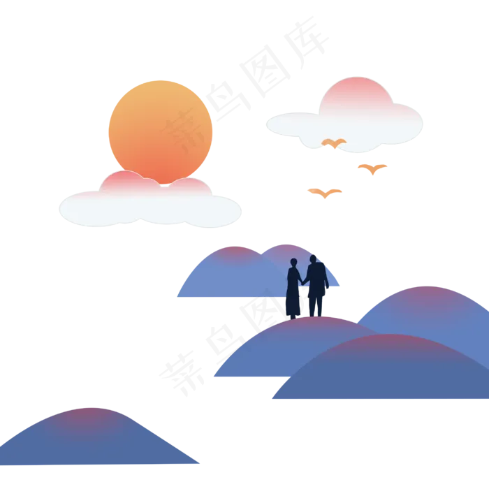 九九重阳节爷爷奶奶(3000X3000(DPI:300))psd模版下载