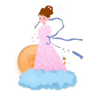 八月十五中秋节月饼节嫦娥兔子