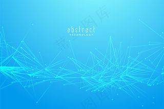 抽象分形混沌线连接背景