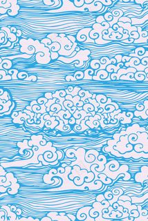 中国风蓝色波浪纹水纹底纹