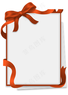 红色丝带边框