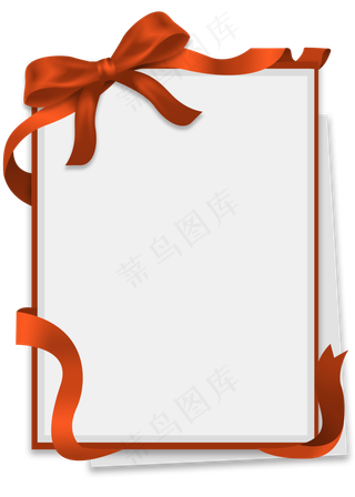 红色丝带边框
