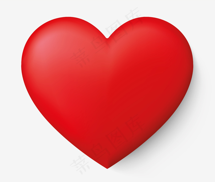 带阴影的真实红心