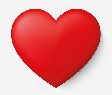 带阴影的真实红心