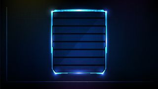 蓝色发光科技的抽象未来背景科幻框架hud ui