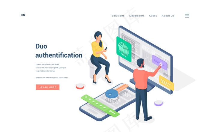 在设备上使用duo身份验证进行耦合如图所示。eps,ai矢量模版下载