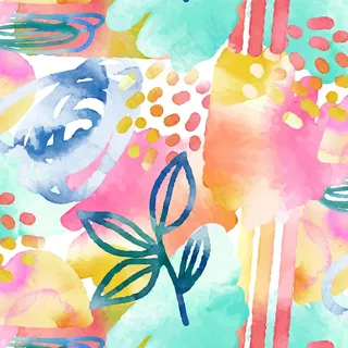 不同形状的抽象水彩图案