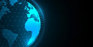 带点球体的数字地球概念