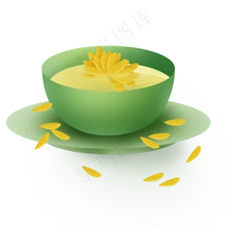 古风扁平菊花茶