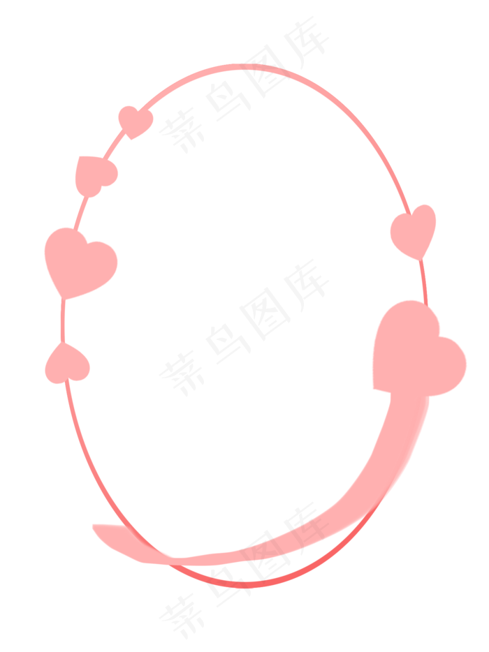 七夕情人节手绘扁平小清新心形装