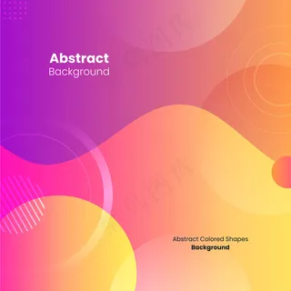 抽象彩色几何形状和波浪方形背景