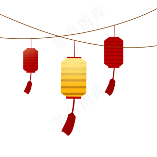 中秋节灯笼剪纸装饰