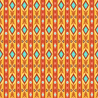 可爱的部落条纹黄蓝无缝图案