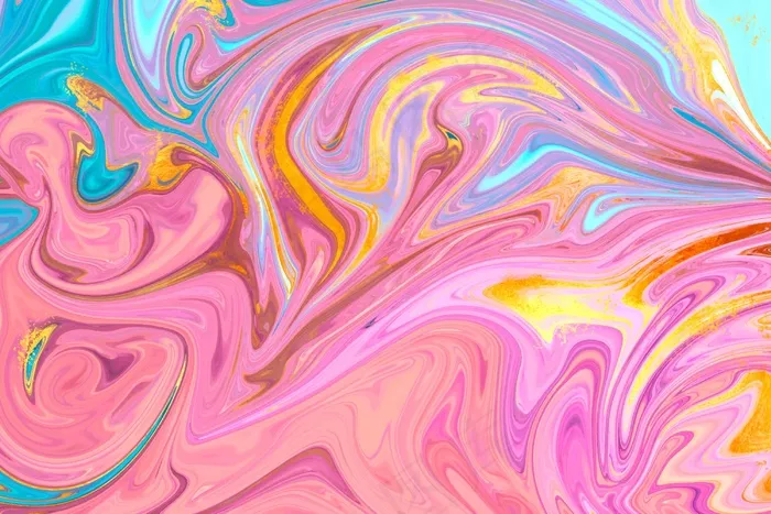 金色光泽纹理的液体大理石背景