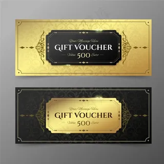 收集黄金礼券模板