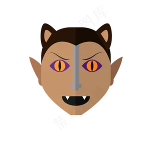 中元节祭祀面具矢量图