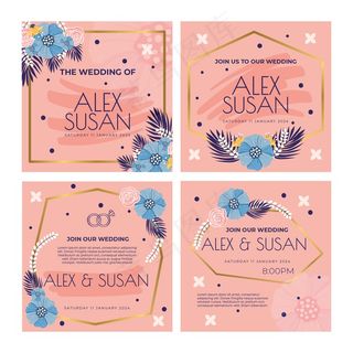 花卉婚礼模板