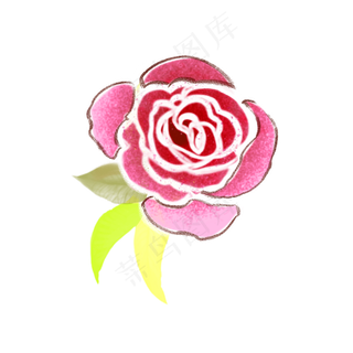 花七夕粉红色系png免抠图