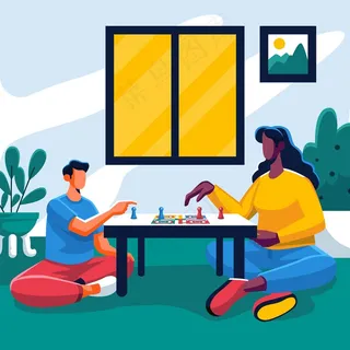 在家玩ludo游戏的人