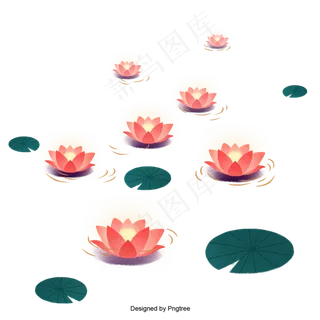 中元节鬼节水灯荷叶灯