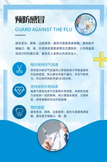 流行感冒的预防海报