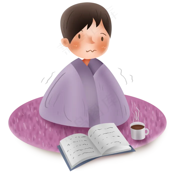 冬季裹被子的男孩(2000X2000(DPI:300))psd模版下载