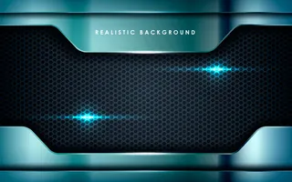 逼真的黑色金属灯