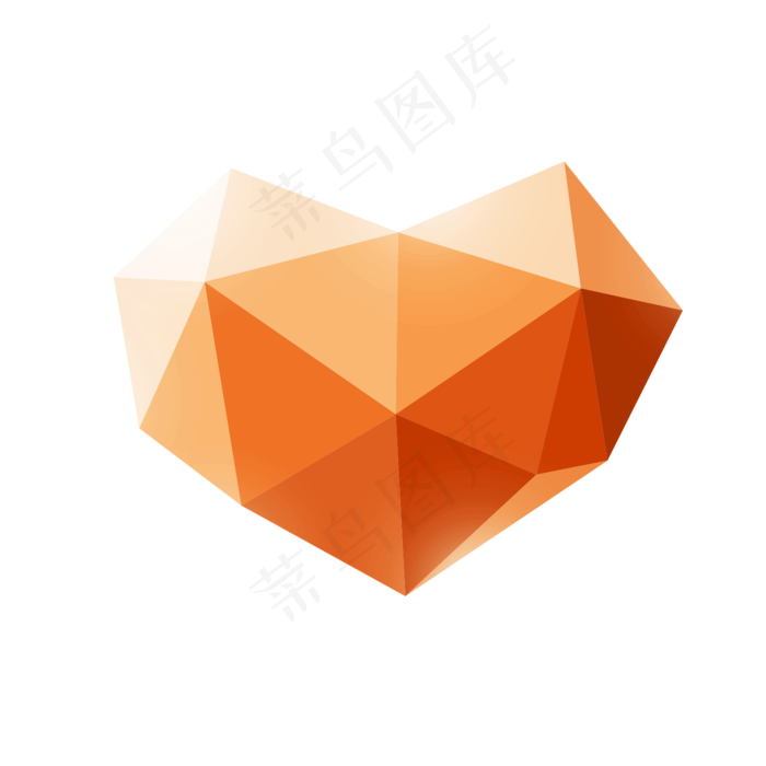 渐变立体心形装饰图案(2500X2500(DPI:299))psd模版下载