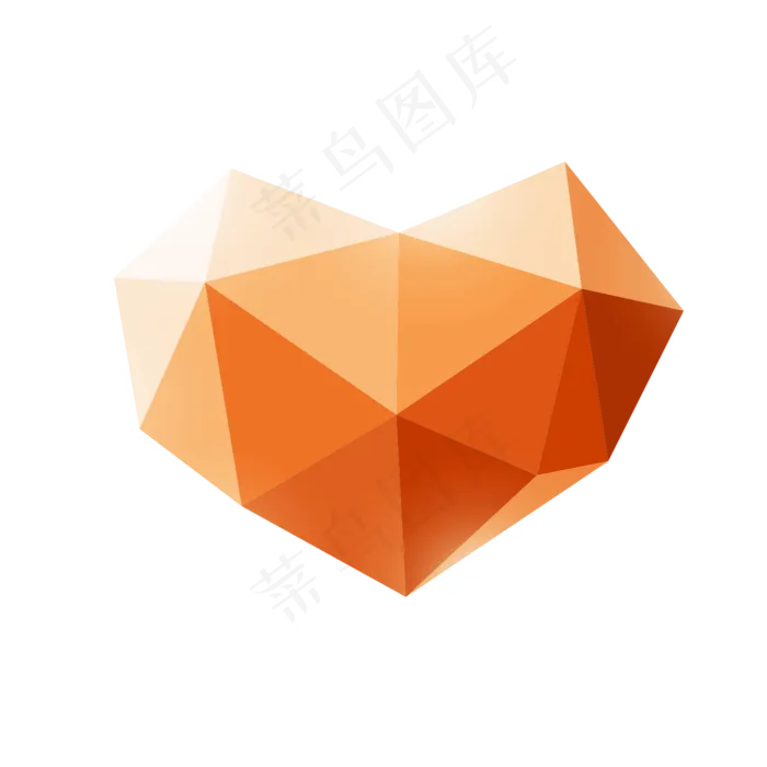 渐变立体心形装饰图案(2500X2500(DPI:299))psd模版下载