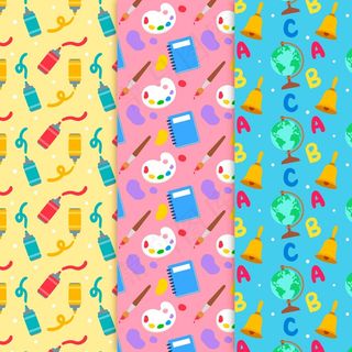 绘画和字母图案回归学校理念